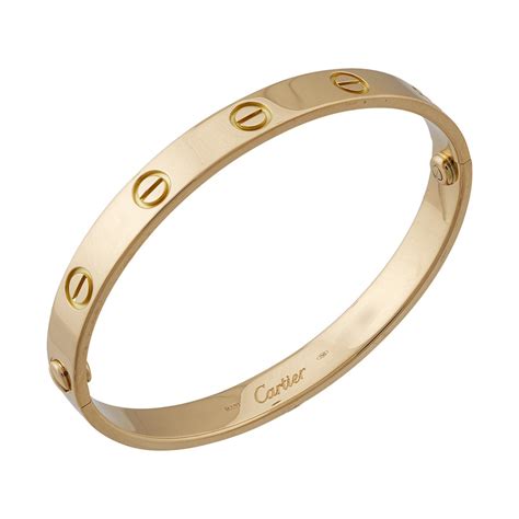 18k gold cartier love bracelet.